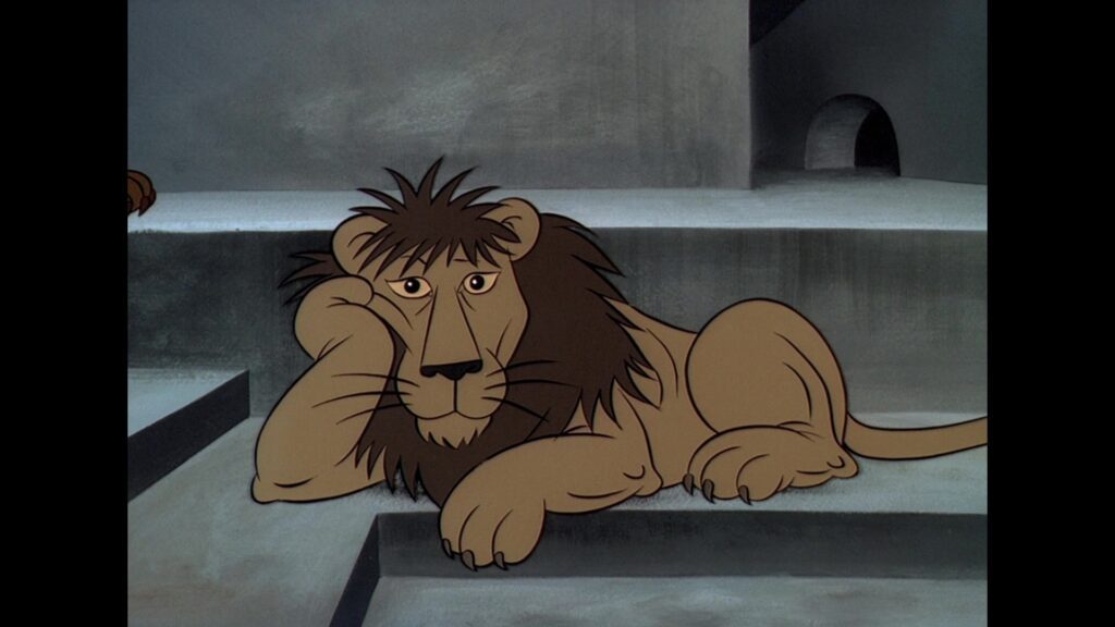 A lion enjoying organ music